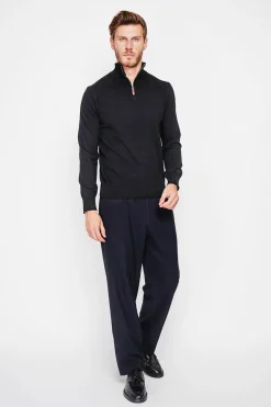 Pull col camionneur noir-C&Jo Best