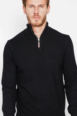 Pull col camionneur noir-C&Jo Best