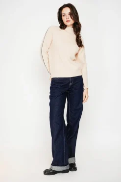 Femme C&Jo Sweats^Pull col montant crème