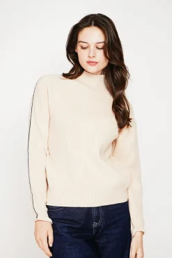 Femme C&Jo Sweats^Pull col montant crème