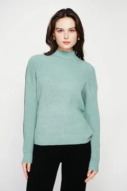 Femme C&Jo Sweats^Pull col montant jade