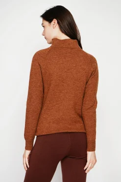 Pull col montant marron-C&Jo New