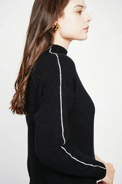 Femme C&Jo Pulls^Pull col montant noir