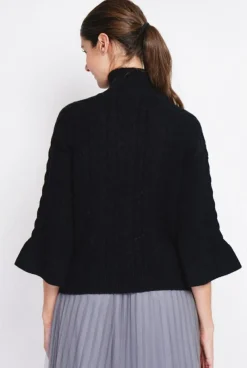 Femme Assuili Sweats^Pull col montant torsadé noir