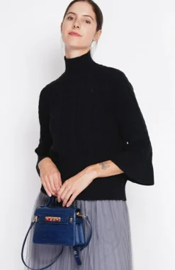 Femme Assuili Sweats^Pull col montant torsadé noir