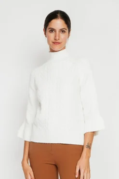 Femme Assuili Pulls^Pull col montant torsadé naturel