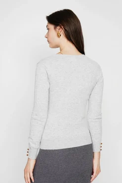 Femme C&Jo Pulls^Pull col rond classique givre