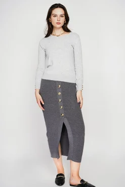 Femme C&Jo Pulls^Pull col rond classique givre