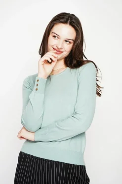 Pull col rond classique jade-C&Jo Hot