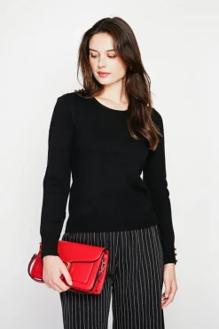 Pull col rond classique noir-C&Jo New