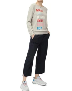 Pull col rond fin écriture gris-Marc O'Polo Online