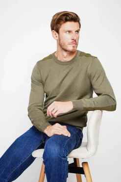 Pull col rond kaki-C&Jo Discount