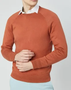 Homme Hackett London Pulls^Pull col rond terracota