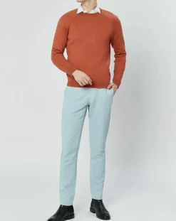 Homme Hackett London Pulls^Pull col rond terracota