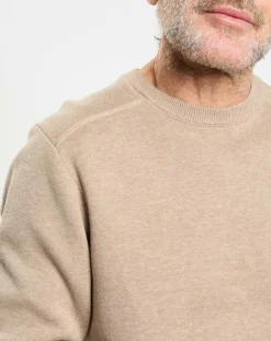 Homme Hackett London Pulls^Pull col rond uni beige