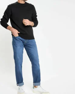 Homme Hackett London Pulls^Pull col rond uni noir