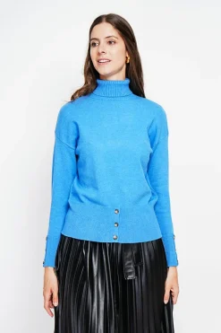 Femme Assuili Sweats^Pull col roulé azur