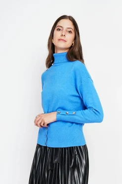 Femme Assuili Sweats^Pull col roulé azur