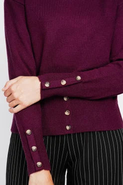 Femme Assuili Sweats^Pull col roulé bordeaux