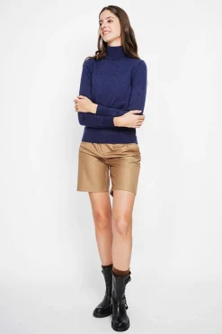 Femme Assuili Sweats^Pull col roulé classique bleu nuit