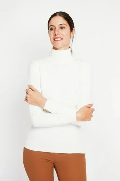 Femme Assuili Sweats^Pull col roulé classique naturel