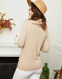 Pull col roulé Lola beige-Soft Cashmere Clearance