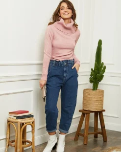 Femme Soft Cashmere Pulls^Pull col roulé Lola rose