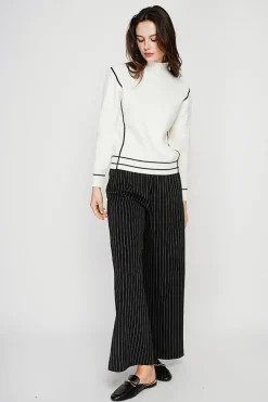 Femme C&Jo Pulls^Pull col roulé montant naturel