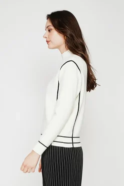 Femme C&Jo Pulls^Pull col roulé montant naturel