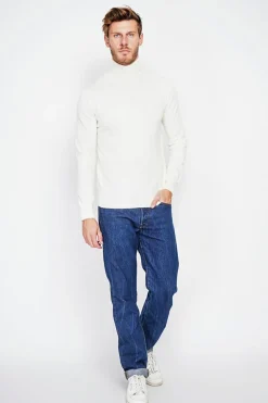 Pull col roulé naturel-C&Jo Hot