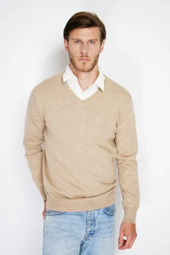 Pull col V nougat-C&Jo Clearance