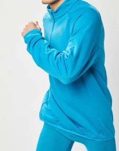 Pull col zippé Carve bleu-Odlo Outlet