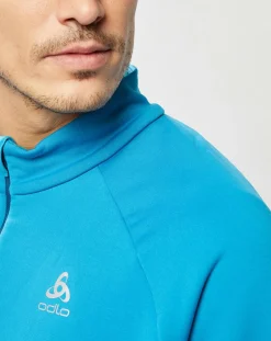 Pull col zippé Carve bleu-Odlo Outlet
