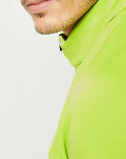 Pull col zippé Carve vert fluo-Odlo