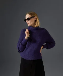 Femme Rodier Pulls^Pull Cordélia col roulé violet foncé