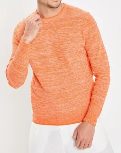 Homme Marc O'Polo Pulls^Pull Coton Mouliné orange
