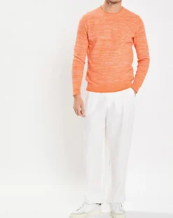 Homme Marc O'Polo Pulls^Pull Coton Mouliné orange
