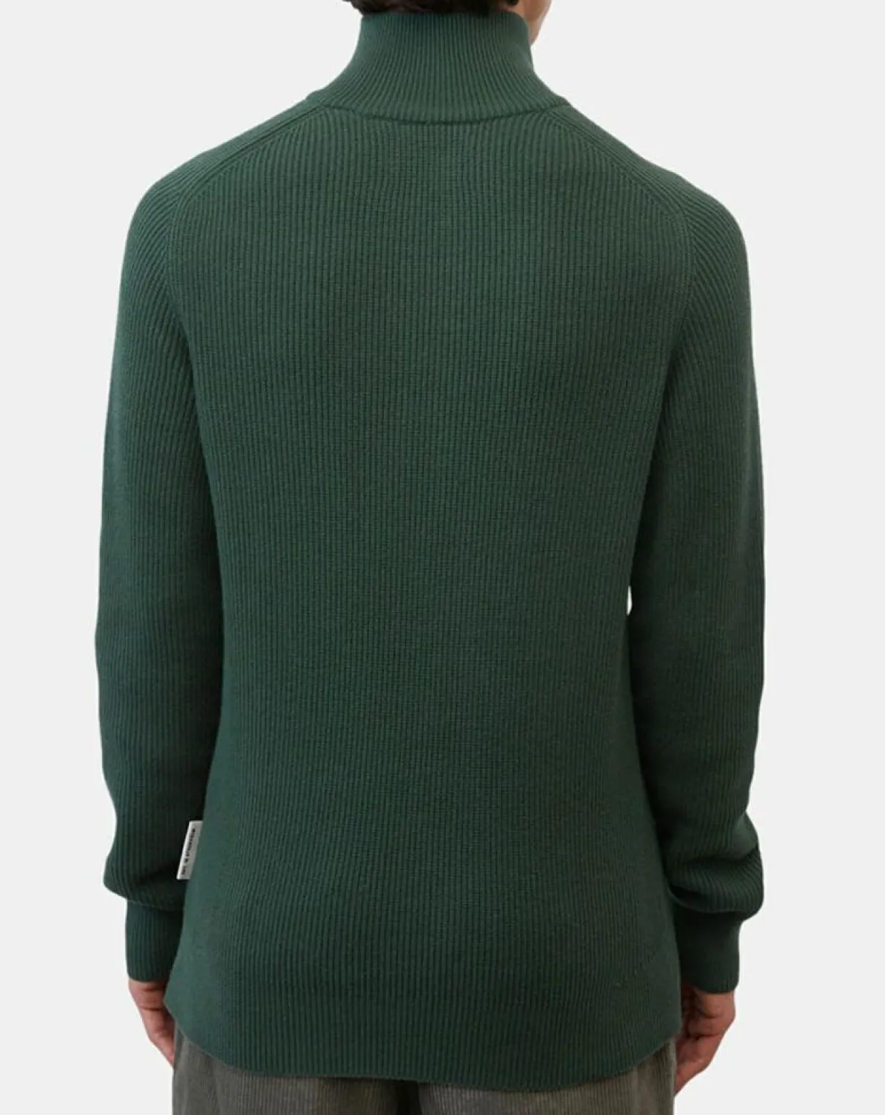Homme Marc O'Polo Pulls^Pull côtelé en Coton & Laine vert