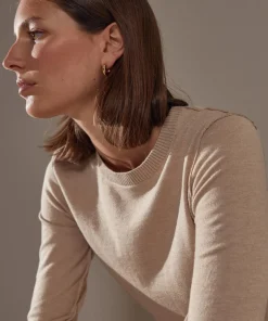 Pull Dahlia col rond marron moka-Rodier Online