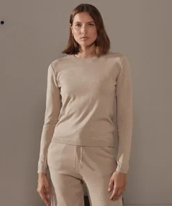 Pull Dahlia col rond marron moka-Rodier Online