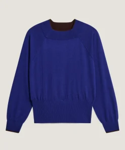 Femme Rodier Pulls^Pull Déborah 100% laine col bicolore bleu océan