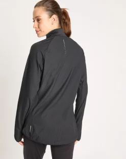 Femme Odlo Pulls^Pull de running 1/2 zip Zeroweight noir