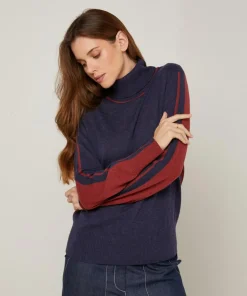 Femme Rodier Pulls^Pull Delphine 100% Laine mélangée bleu denim