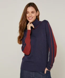 Femme Rodier Pulls^Pull Delphine 100% Laine mélangée bleu denim