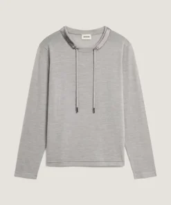 Femme Rodier Pulls^Pull Destin 100% Laine Col Satin gris clair