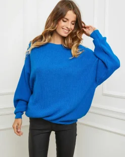 Femme Fleur de cachemire Pulls^Pull Ella bleu roi