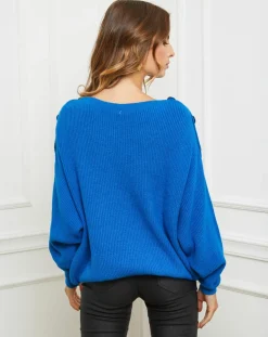 Femme Fleur de cachemire Pulls^Pull Ella bleu roi