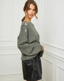 Femme Fleur de cachemire Pulls^Pull Ella kaki