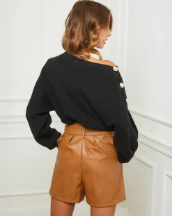 Femme Fleur de cachemire Pulls^Pull Ella noir