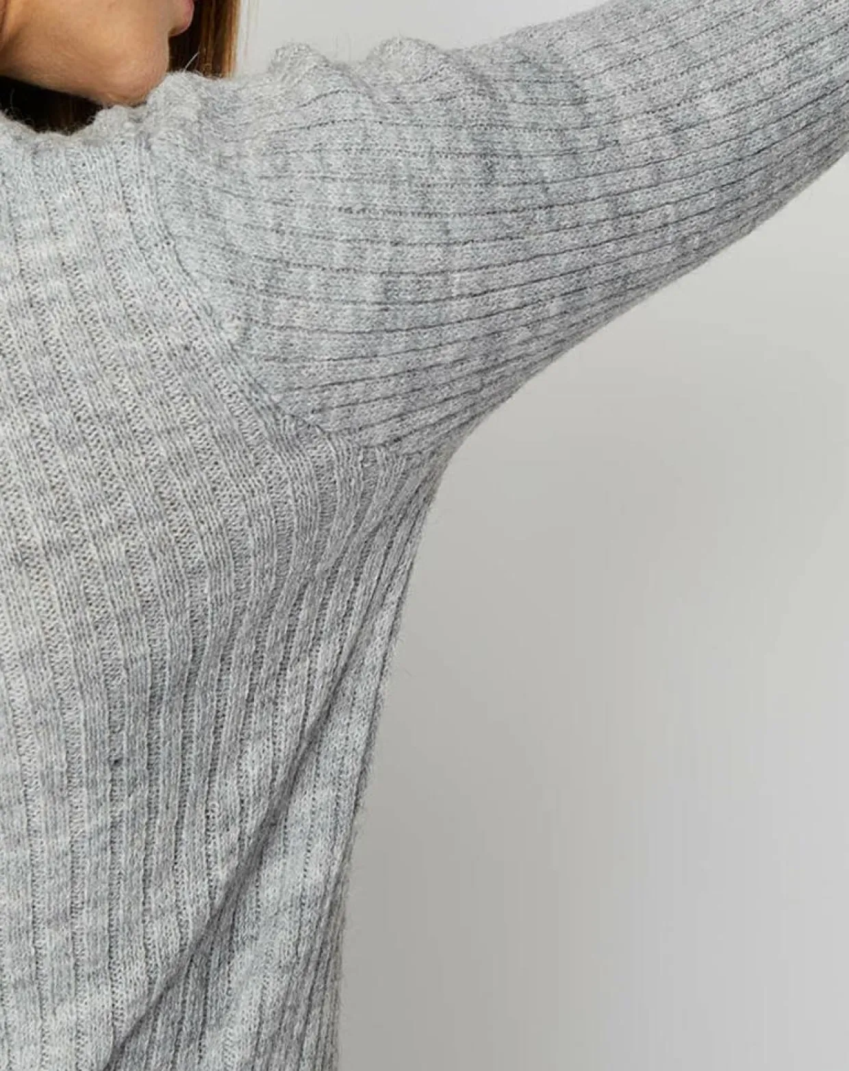 Femme An'ge Pulls^Pull Emma en Maille mélangée gris perle